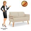 Ver imagem 4 de Namoradeira 02 Lugares Mari Linho Castanho A19 Bege