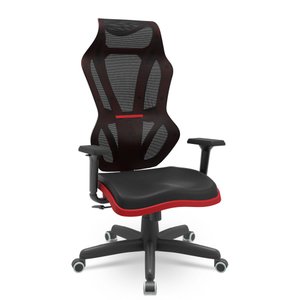 Cadeira Gamer Streamer Giratoria Reclinavel Encosto Tela Braços 3d para Escritorio Vermelha