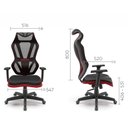 Ver imagem 6 de Cadeira Gamer Streamer Giratoria Reclinavel Encosto Tela Braços 3d para Escritorio Vermelha