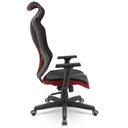 Ver imagem 2 de Cadeira Gamer Streamer Giratoria Reclinavel Encosto Tela Braços 3d para Escritorio Vermelha