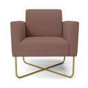 Ver imagem 5 de Kit 2 Poltronas Base X Industrial Dourado Marisa Veludo D03 - D’Rossi