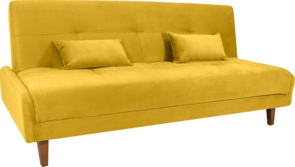 Sofá Cama 3 Lugares 1,90 Mts Blanca Matrix Amarelo