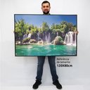 Ver imagem 3 de Quadro Decorativo em Canvas Cachoeira TaColado Moldura Madeira 120 x 80cm