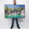 Quadro Decorativo em Canvas Cachoeira TaColado Moldura Madeira 120 x 80cm - 3
