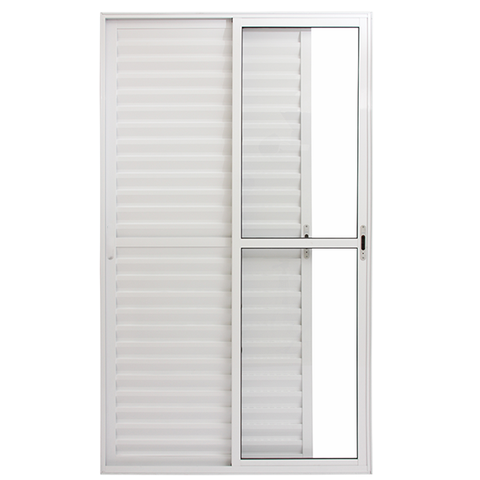 Porta Balcão 3 Folhas Veneziana 210x150 Branco Linha 22