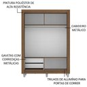 Ver imagem 5 de Guarda Roupa 2 Portas de Correr Branco Rustic dallas Madesa