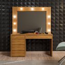 Ver imagem 3 de Penteadeira Camarim Berlim com Espelho e LED 136 cm Naturalle - Mavaular