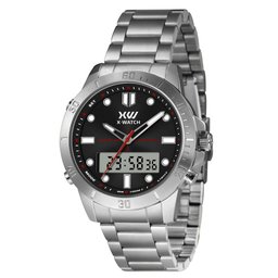 Relógio X-Watch Masculino Ref: Xmssa016 P1sx Prateado Anadigi Xmssa016-P1sx - 1