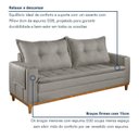 Ver imagem 4 de Sofá Living 2 Lugares 210cm com Base de Madeira Sidney