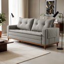 Ver imagem 1 de Sofá Living 2 Lugares 210cm com Base de Madeira Sidney