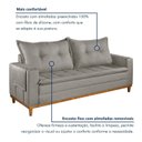Ver imagem 5 de Sofá Living 2 Lugares 210cm com Base de Madeira Sidney