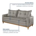 Ver imagem 7 de Sofá Living 2 Lugares 210cm com Base de Madeira Sidney