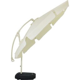 Ombrelone Guarda Sol Luxo D Praia e Piscina Bel Búzios 3 Metros Bege Gira 360° com Base de Apoio e C - 2