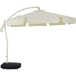 Ombrelone Guarda Sol Luxo D Praia e Piscina Bel Búzios 3 Metros Bege Gira 360° com Base de Apoio e C - 1