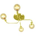 Ver imagem 3 de Lustre Sputnik Aranha 4 Braços Dourado Quarto Sala Cozinha