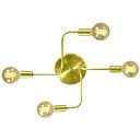 Ver imagem 2 de Lustre Sputnik Aranha 4 Braços Dourado Quarto Sala Cozinha