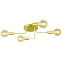 Ver imagem 1 de Lustre Sputnik Aranha 4 Braços Dourado Quarto Sala Cozinha