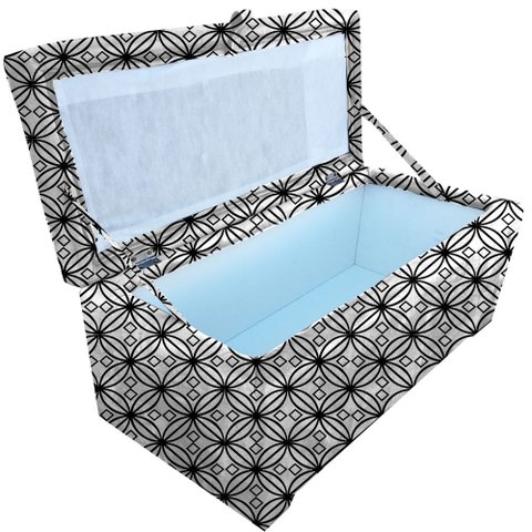 Puff Bau Solteiro Infantil 70 Centimetros - Desenhos Estampa B03 Mar Pr Beatriz Decor