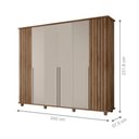 Ver imagem 2 de Guarda Roupa Flora 6 Portas Cinamomo Off White