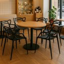 Ver imagem 1 de Kit com 6 Cadeiras Allegra Ana Maria Masters Jantar Cozinha Jardim Empilhável Preta