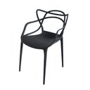 Ver imagem 5 de Kit com 6 Cadeiras Allegra Ana Maria Masters Jantar Cozinha Jardim Empilhável Preta