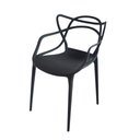 Ver imagem 5 de Kit 6 Cadeiras Polipropileno Allegra Preta La Mobilia: Design para Sala de Jantar
