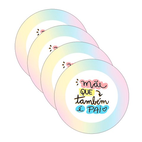 Kit Sousplat Mãe/pai - 4 Peças - sem Base