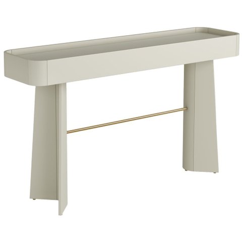Aparador para Sala de Estar Orgânico Industrial Alef I03 Luna Dourado - Lyam Decor