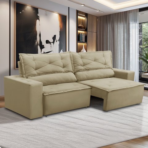 Sofá Retrátil e Reclinável 2 Lugares com Molas 1,50m Laura Suede Rover & Beato