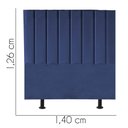 Ver imagem 3 de Cabeceira Estofada Carla 140CM Casal Suede Azul Marinho - D A DECOR