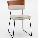 Ver imagem 4 de Mesa Capri 160cm Off White 6 Cadeiras Allana B05 Faixa Couríssimo Camel Linho Champagne - Lyam
