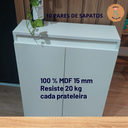 Ver imagem 5 de Sapateira Hall de Entrada Branca de 2 Portas - 10 Pares - Compacta