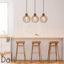 Ver imagem 5 de Pendente Luminária Bali E27 Mdf Rústico Sala Moderno 3 Un