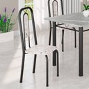 Ver imagem 2 de Cadeiras para Sala de Jantar 6 Unidades Lívia Preto/Botanic Bege