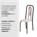 Ver imagem 5 de Cadeiras para Sala de Jantar 6 Unidades Lívia Preto/Botanic Bege