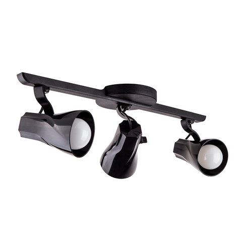 Luminária de Teto Spot de Sobrepor Trilho Direcionável Octa Design Moderno Quarto Sala 3 lâmpadas E2