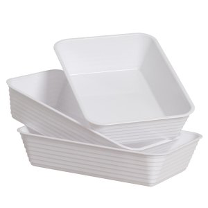 Kit 05 Travessa Retangular Linha Branca Festas 180 X 270mm