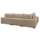 Ver imagem 4 de Sofá de Canto Retrátil e Reclinável com Molas 3,00x2,00 Le Jacke Suede Bege Madelina Decor