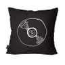 Capa de Almofada Avulsa Música Preto Disco Vinil 60x60cm - 1
