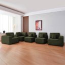 Ver mais imagens de Kit Sofá Modular 5 Lugares Moderno Curvo Orgânico Adapt Linho - Adj Decor