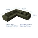 Ver imagem 3 de Kit Sofá Modular 5 Lugares Moderno Curvo Orgânico Adapt Linho - Adj Decor
