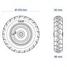 Roda e Pneu com Câmara 3.5/8 Pol 77741041 Tramontina - 2