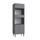Ver imagem 1 de Kit Duplo Greta 4 Portas em Mdp - Cinza