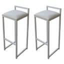Ver imagem 2 de Kit 2 Banquetas Altas para Cozinha Madri:branco