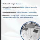 Ver imagem 3 de Conjunto Mesa Alta Bar Bistrô Redonda Pinus 2 Banquetas Industrial White Don Castro Decor Industrial