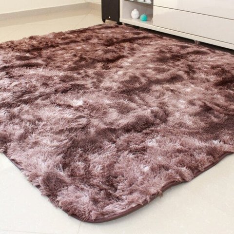 Tapete Felpudo Marrom Mesclado 1,00x1,50 - Pelo Alto Costa Oro