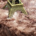 Ver imagem 2 de Tapete Felpudo Marrom Mesclado 1,00x1,50 - Pelo Alto Costa Oro