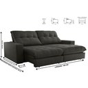 Ver imagem 3 de Sofa Ret. Dublin 1,80m Mola Ensacada 02 Lugares Mola Ensacada Txr