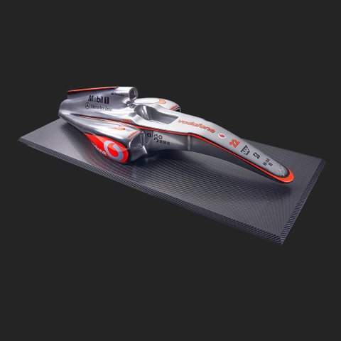 Quadro 3D Decorativo 120x50 Carro F1 MP4/23 LH Prata - Gran Belo Quadro 3D Carro F1