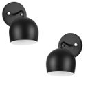 Ver imagem 1 de Kit 2 Arandela Aluminio Bola Preto 23x25cm